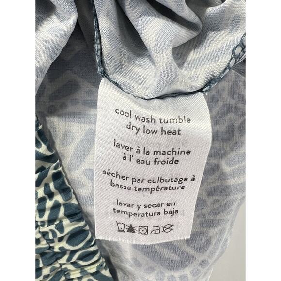 Women's Blue Patterned Wide Leg Pants - Picture 11 of 11